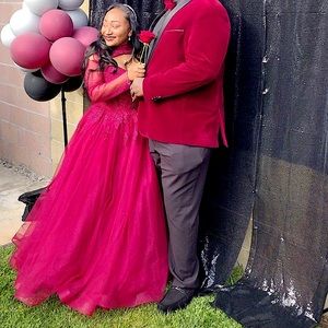 Quincenera dress maroon